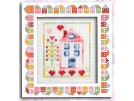 borduurpakket huis in pastelkleuren (incl. p.p.)