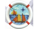 borduurpakket maritiem, zeilboten (incl. lijst)