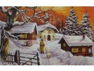 stramien winterlandschap