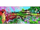 stramien + garenpakket, japanse tuin
