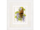 borduurpakket marjolein bastin, blauwe regen/nestkastje