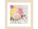 borduurpakket pastelbloemen in vaas