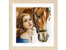 borduurpakket vrouw met paard