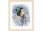 borduurpakket asian lady in blue