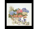 borduurpakket hortensia's in mand