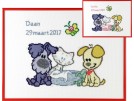 borduurpakket woezel&pip, geb. buurpoes (incl. blauw/rose garen)