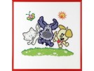 borduurpakket woezel&pip, woezel, pip en buurpoes