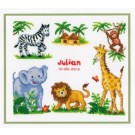 borduurpakket jungle, geboorte julian