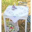 kruissteekdekservet lavendel met vlinders, wit