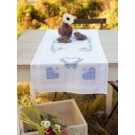 kruissteekloper lavendel met vlinders, wit