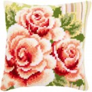 kruissteekkussen rose rozen-1