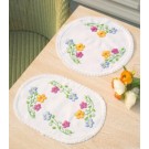steelsteekkleedje bloemen, wit