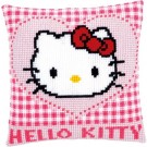 kruissteekkussen hello kitty, ik hou van jou