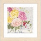 borduurpakket pastelbloemen in vaas