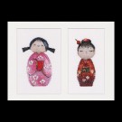 borduurpakket kokeshi dolls