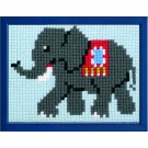 kruissteekwandkleed olifant